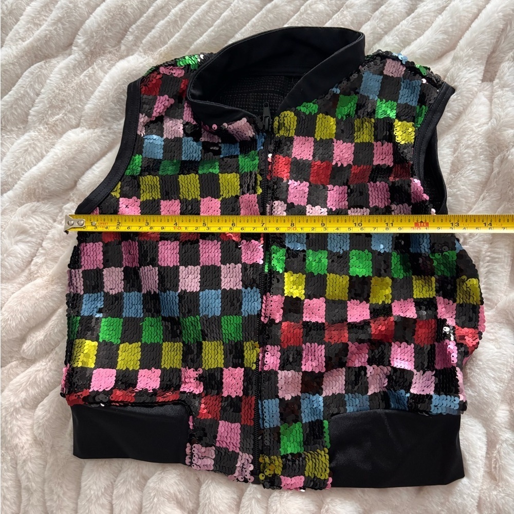 Colorful Checkered Kids Dance Vest - Picture 5 of 8